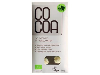 Cocoa Čokoláda s lískovými ořechy 50g bio