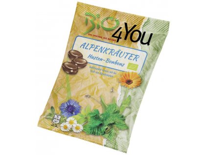 BIO4You Cukríky s alpskými bylinami 75g bio