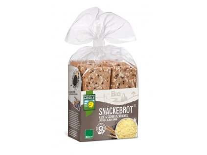 Bohlsener Mühle Snäckebrot Schwarzkümmel und Käse 200g Bio
