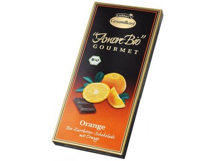 Liebhart's Horká čokoláda s pomarančom 100g bio