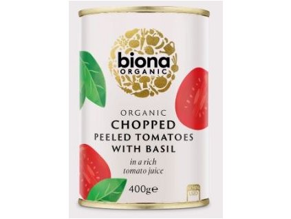 Biona Sliced tomatoes with basil 400g organic