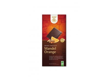 Gepa Hořká čokoláda mandle pomeranč 100g bio