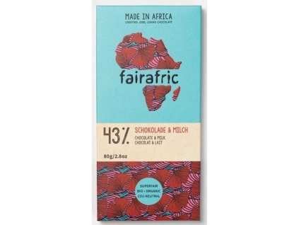 Fairafric Mléčná čokoláda 43% 80g bio