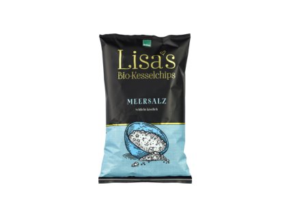 Lisa's Kotlíkové chipsy s mořskou solí 125g bio