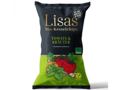 Lisa's Kotlíkové chipsy s rajčaty a bylinkami 125g bio