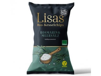 Lisa's Kotlíkové chipsy s rozmarýnem a mořskou solí 125g bio