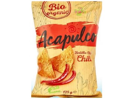 Acapulco Tortilla chips s chilli 125g bio