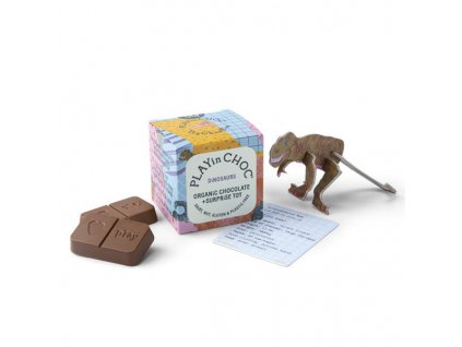 Playin Choc Čokoláda s hračkou - dinosauři 20g bio