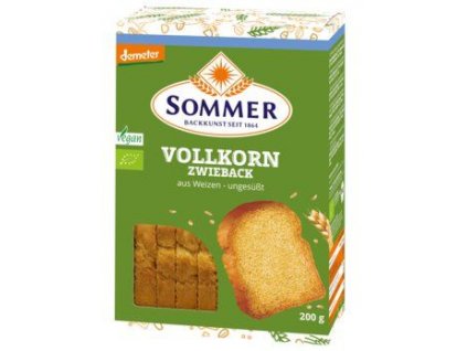 Sommer Celozrnné pšeničné sucháre 200g bio