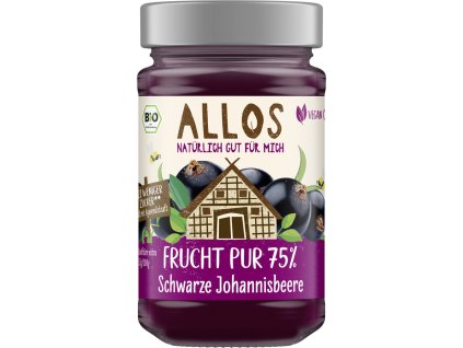 Allos Blackcurrant Fruit Jam 250ml organic