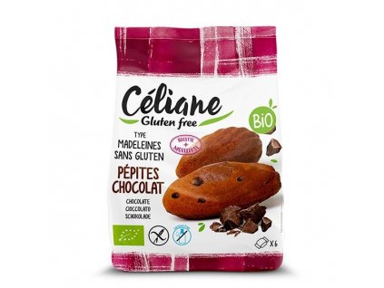 Céliane Madeleines s čokoládovými lupienkami 180g bio