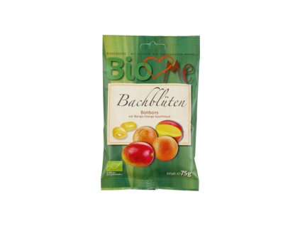 Bio loves Me Cukríky bachove kvety mango, pomaranč 75g bio