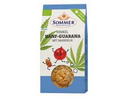 Sommer Špaldové sušienky guarana, konope, mandle 150g bio
