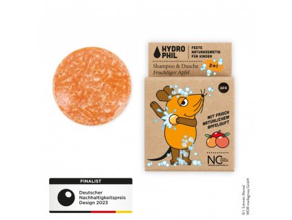 Hydrophil Šampón a sprchový gél 2v1 myš Fruity apple 60g eco