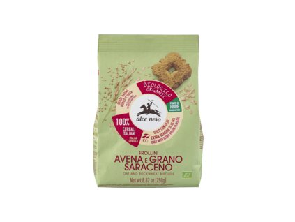 Alce Nero Cookies s pohankou a ovsem 250g bio