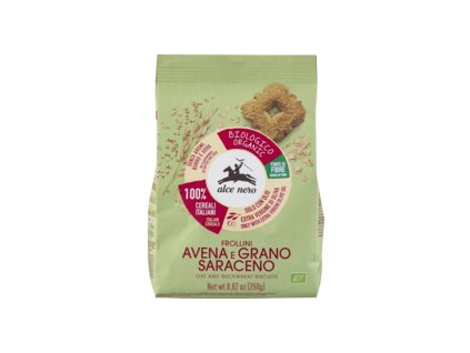 Alce Nero Cookies with buckwheat and oats 250g organic