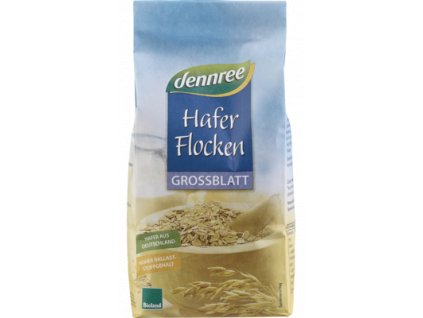 Dennree Ovsené vločky celé 500 g bio