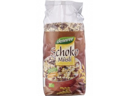 Dennree Czekoladowe musli 750g organiczne