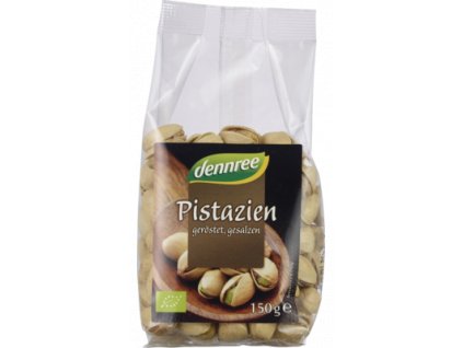 Dennree Pistácie ve slupce pražené solené 150g bio