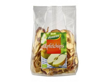 Dennree Jablčné chipsy 90g bio