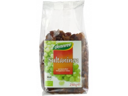 Dennree Rozinky sultánky 250g bio