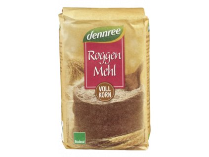 Dennree Mąka żytnia pełnoziarnista 1 kg organiczna