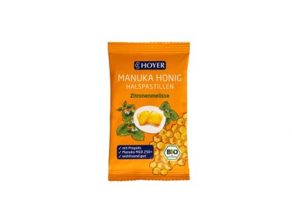 Pastylki z miodem Manuka Hoyer 30 g organiczne