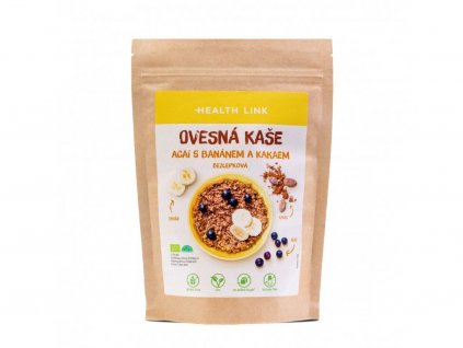 Kaše ovesná acai s banánem a kakaem 300g BIO HEALTH LINK