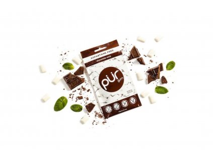 Žvýkačky Chocolate - ČOKOLÁDA MÁTA 55ks - The PÜR Company 77g