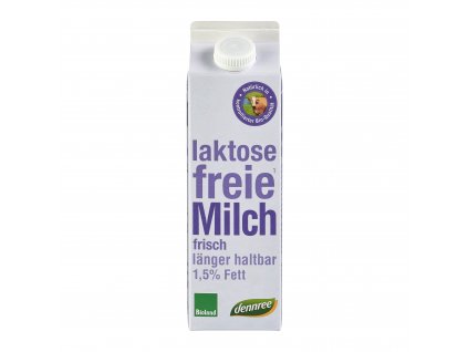 Lapte semigras fara lactoza 1,5% grasime 1 l BIO DENNREE
