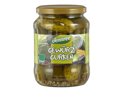 Pickled cucumbers 670 g BIO DENNREE
