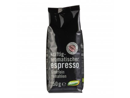 Káva espresso jemně mletá 250 g BIO DENNREE