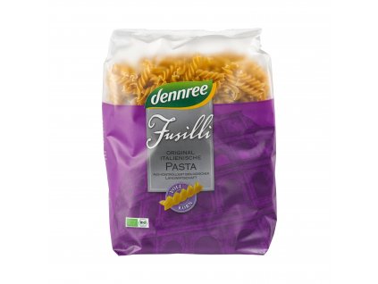 Těstoviny fusilli celozrnné 1000 g BIO DENNREE