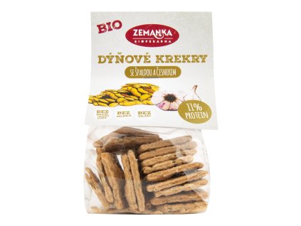 Crackers with pumpkin seeds and garlic 100 g BIO ZEMANKA