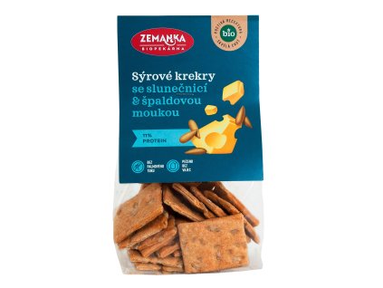 Cracker mit Käse und Sonnenblumenkernen 100 g BIO ZEMANKA