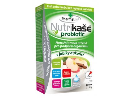 Nutrikaše probiotik s jablky a skořicí bezl. 3x60g MOGADOR