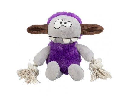 MONSTER I. - plush monster with internal rope, with sound, 32 cm, purple