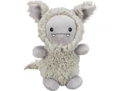 MONSTER II. - plush monster with internal rope, with sound, 32 cm, gray