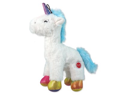 Dog Fantasy Stuffed Toy unicorn squeaking mix of colors 26cm