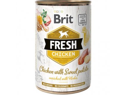 Koncentrat Brit Fresh. Kurczak ze słodkimi ziemniakami 400 g