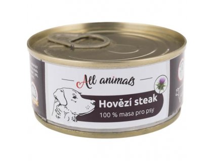 ALL ANIMALS konz. pro psy hovězí steak 100g