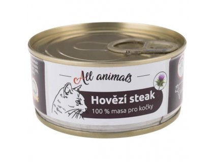 ALL ANIMALS konz. pro kočky hovězí steak 100g