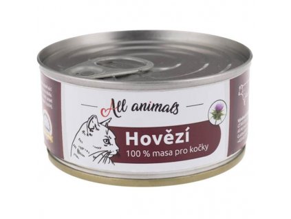 ALL ANIMALS canned food for cats ground beef 100g