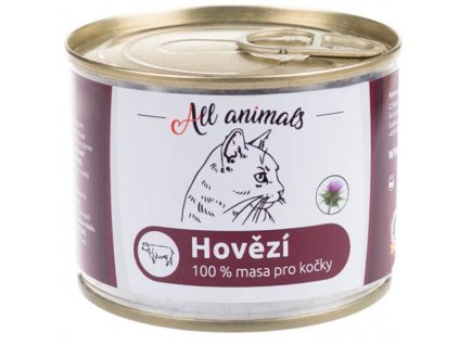ALL ANIMALS canned food for cats ground beef 200g