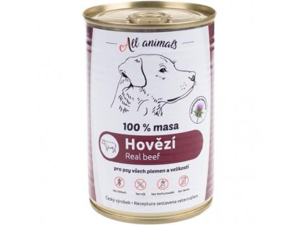 ALL ANIMALS konz. pro psy hovězí mleté 400g