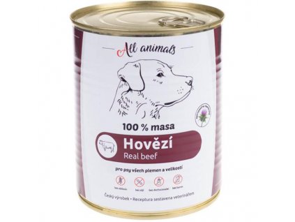 ALL ANIMALS konz. pro psy hovězí mleté 800g