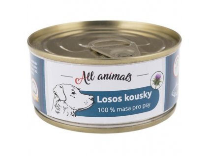ALL ANIMALS konz. pre psov losos kúsky 90g