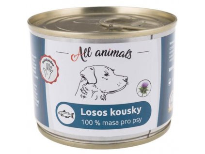 ALL ANIMALS konz. pro psy losos kousky 200g