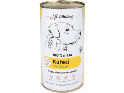 ALL ANIMALS canned food for dogs minced chicken 1200g