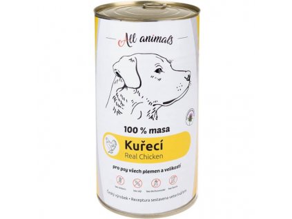 ALL ANIMALS konz. pro psy kuřecí maso mleté 1200g